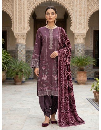 Royal Plum Palachi Dupatta Suit 