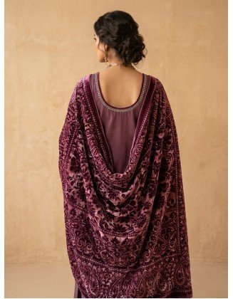 Royal Plum Palachi Dupatta Suit 