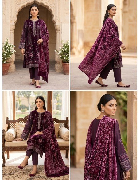 Royal Plum Palachi Dupatta Suit 
