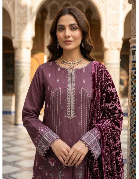 Royal Plum Palachi Dupatta Suit 